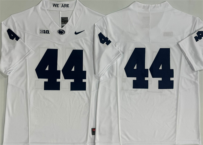 Men's Penn State Nittany Lions #44 Davis Warren White 2024 F.U.S.E. No Name Stitched Jersey
